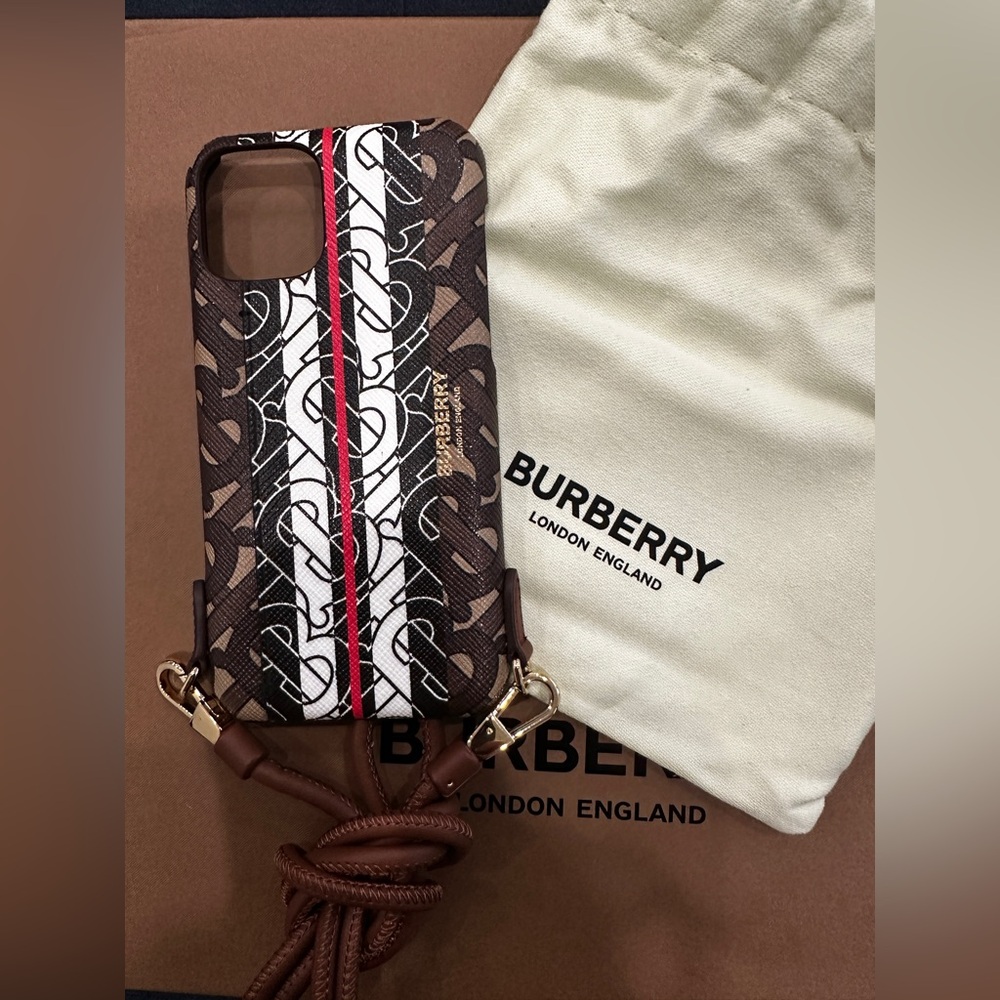 Burberry Monogram Stripe iPhone 11 Pro Case Lanyard